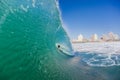 Rider Inside Wave Surf City Royalty Free Stock Photo