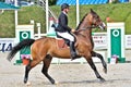 Rider at the show jump horse