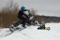 Rider on a snowmobile