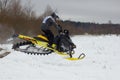 Rider on a snowmobile