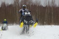 Rider on a snowmobile