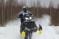 Rider on a snowmobile