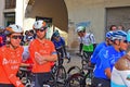 Riders Chat Before The Start Of A Cycle race Royalty Free Stock Photo