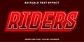 Riders editable text effect