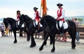 Riders on horse - Carolina citadel in Alba Iulia, Romania Royalty Free Stock Photo
