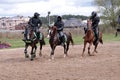 Riders on horseback. Demonstrations mounted police. KSK