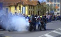 Riders making a smoke Royalty Free Stock Photo