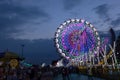 Rides at fair ground during dussehra festival