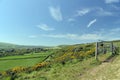 Ridge footpath above Corfe Castle Royalty Free Stock Photo