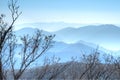 Ridge lines, Odaesan National Park Royalty Free Stock Photo