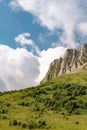 The ridge of the mountain is big Thach with cumulus clouds