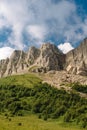 The ridge of the mountain is big Thach with cumulus clouds