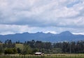 Ridge of the mountain range seen from close