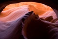 Ridge and natural arch, Lower Antelope Canyon Royalty Free Stock Photo