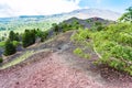 Ridge between old craters of the Etna mount Royalty Free Stock Photo