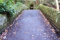Ridge over the Ouseburn river to the old quarry, in Jesmond Dene, Newcastle upon Tyne, UK in autumn Royalty Free Stock Photo