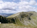 Ridge walk from Nethermost Pike to Dollywagon Pike Royalty Free Stock Photo