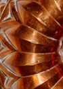 Ridged copper pattern Royalty Free Stock Photo