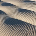 Ridges of sand with distinct ripples Royalty Free Stock Photo