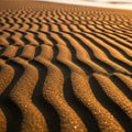 Wind-shaped dunes, capturing a sense of natural geometry and Royalty Free Stock Photo