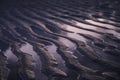 Ridges of sand on the shore Royalty Free Stock Photo