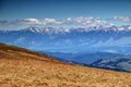 Ridges of Western Tatra and forested Vah valley Liptov Slovakia Royalty Free Stock Photo