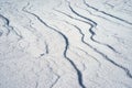 Ridges in wind blown snow Royalty Free Stock Photo