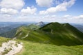 Ridgeway hiking, Mala Fatra Slovakia mountains, amazing views Royalty Free Stock Photo