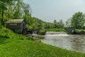 Ridgeway, Wisconsin USA - May 31, 2019 Hyde`s mill and dam built in 1850 on mill creek Royalty Free Stock Photo