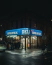 Ridgewood Andys Deli at night, in Ridgewood, Queens, New York Royalty Free Stock Photo