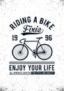 Riding a bike t-shirt graphic