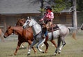 Riding Cowgirl Royalty Free Stock Photo