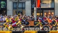 Riding Fast in Paris on Champs Elysees - Tour de France 2019 Royalty Free Stock Photo