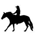 Riding a horse silhouette illustration by crafteroks