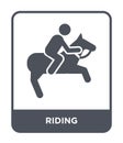 riding icon in trendy design style. riding icon isolated on white background. riding vector icon simple and modern flat symbol for Royalty Free Stock Photo