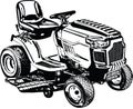 Riding Lawnmower Lawn Tractor Vector Illustration Royalty Free Stock Photo
