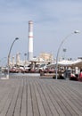 Riding power station from old tel aviv harbor Royalty Free Stock Photo