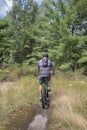 Riding the Torrance Barrens Mountain Bike Trail Royalty Free Stock Photo