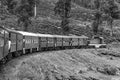 Riding by train the scenic mountain track from Nuwarelia to Colombo