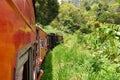 Riding by train in Sri Lanka