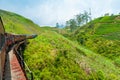 Riding by train in Sri Lanka Royalty Free Stock Photo