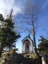 Riederstein chapel at Baumgartenschneid mountain tour in Bavaria, Germany Royalty Free Stock Photo