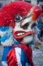 Portrait of masked person parading in the street