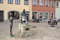 Riedrich Nietzsche memorial on the Markt square in Naumburg