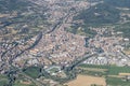 Rieti town center aerial, Italy