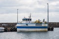 Longlining fishing vessel Gullholmi in port