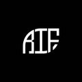 RIF letter logo design on black background. RIF creative initials letter logo concept. RIF letter design