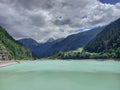 The Rifa reservoir in Austria (Vorarlberg) Royalty Free Stock Photo