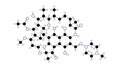 rifampicin molecule, structural chemical formula, ball-and-stick model, isolated image ansamycin antibiotic