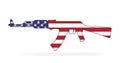 Rifle with American flag painted on Royalty Free Stock Photo